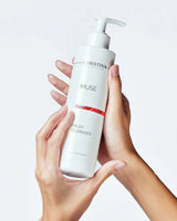 Christina Muse Milky Cleanser pump bottle, white, facial cleanser formula