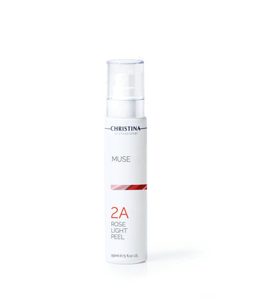 Christina Muse 2A Rose Light Peel serum, white bottle, skincare exfoliating peel 150ml